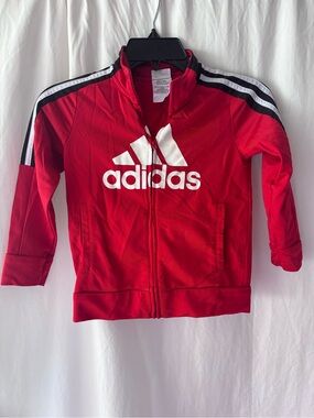 adidas Red Jacket with White Accents